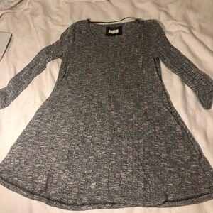 Womens Cupio Med Tunic Dress Gray Heather Stretch side Pockets